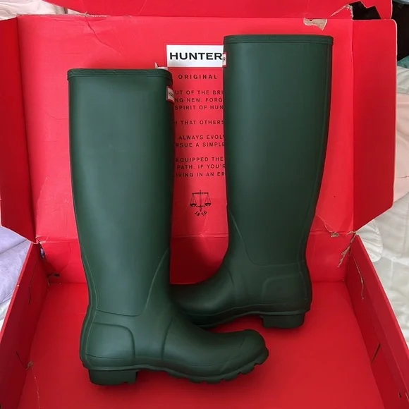 NIB Hunter Womens Original Tall Boot - Hunter Green - US 6 / UK 4 / EU 37 - Picture 6 of 13